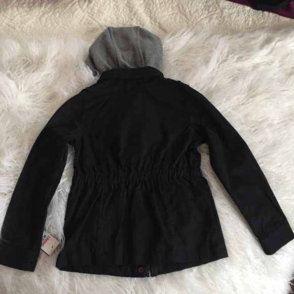 NEW LIMITED TOO black spring fall jacket 6 anorak - Picture 4 of 5